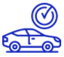 Car inspection check mark icon