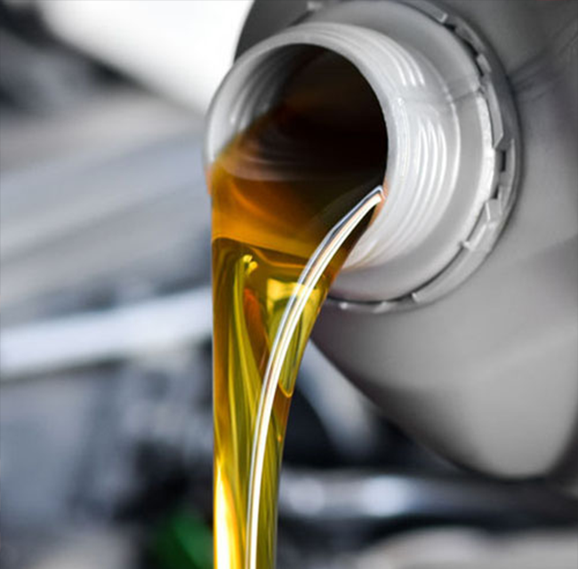 Motor oil being poured